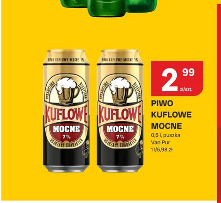Piwo Kuflowe Mocne 7% promocja w Chorten