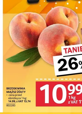 Brzoskwinia miąższ żółty promocja w Selgros