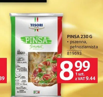 Pinsa pełnoziarnista Tesori promocja w Selgros