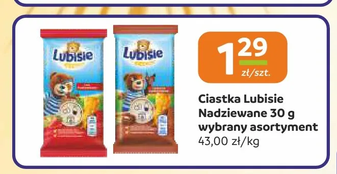 Ciastka Lubisie Nadziewane czekoladowe promocja w Gama