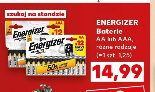 Baterie Aaa Energizer promocja w Kaufland
