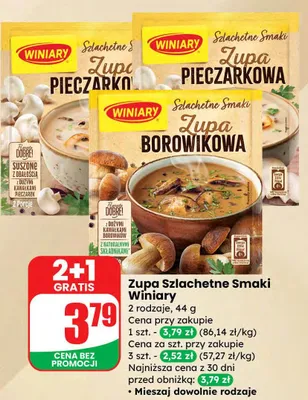 Zupa szlachetne smaki, 2 rodzaje 2+1 GRATIS promocja w Dino