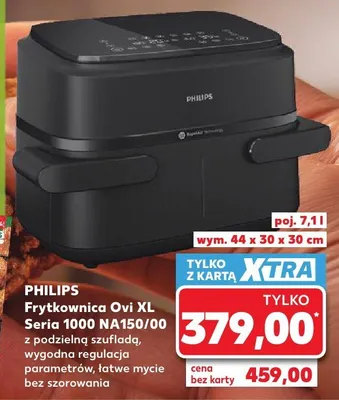 Frytkownica Ovi XL Seria 1000 NA150/00 Philips poj. 7,1l wym. 44x30x30cm promocja w Kaufland