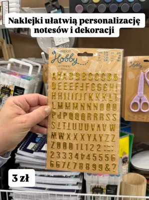 Naklejki 3D literki Pepco Hobby 112szt. promocja w Pepco