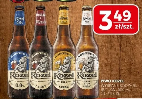 Piwo Kozel promocja w Top Market