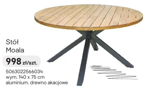 Stół Moala promocja w Castorama