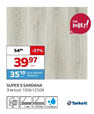 Wykładzina elastyczna Super S Sardana Tarkett promocja w Komfort