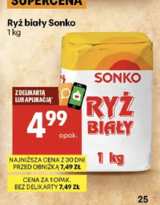 Ryż biały Sonko promocja w Delikatesy Centrum