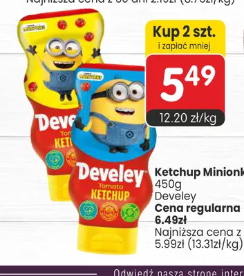 Ketchup Minionki Develey promocja w Market Point