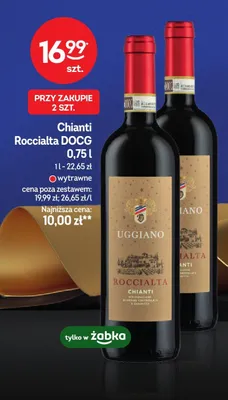Wino czerwone wytrawne Chianti Roccialta DOCG Uggiano promocja w Żabka