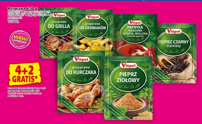 Przyprawa do ziemniaków Vitpol promocja w Prim Market