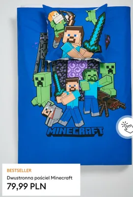 Pościel dwustronna Minecraft promocja w Sinsay