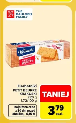 Herbatniki Petit Beurre Krakuski promocja w Carrefour