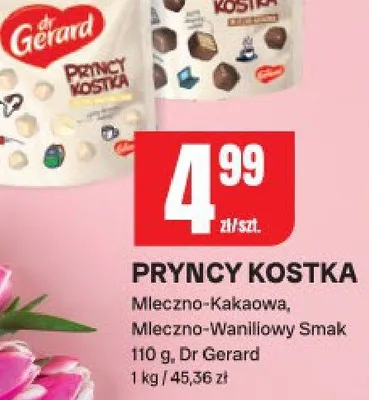 Praliny kostka mleczno-kakaowa, mleczno-waniliowy smak promocja w Chorten