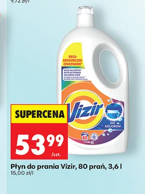 Płyn do prania Vizir 80 prań promocja w Biedronka