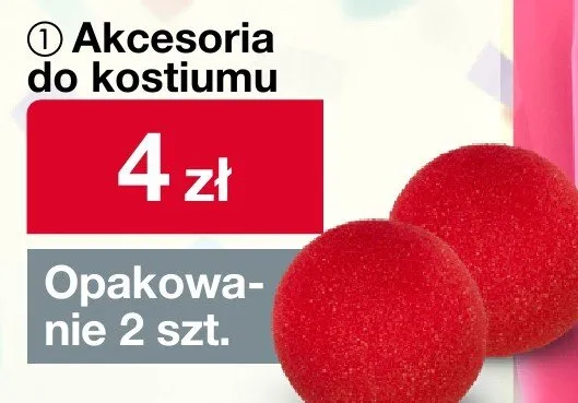 Akcesoria do kostiumu - czerwone noski promocja w Woolworth