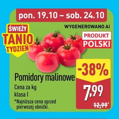 Pomidory malinowe promocja w Aldi