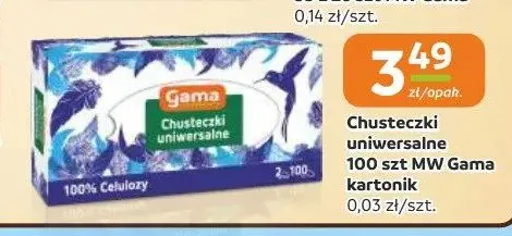 Chusteczki uniwersalne MW Gama promocja w Gama
