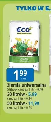Ziemia uniwersalna E.C.O.+ 50 l promocja w Leclerc