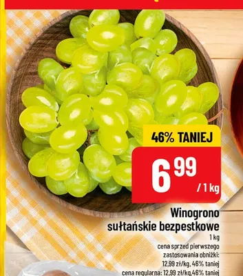 Winogrono sułtańskie bezpestkowe promocja w POLOmarket