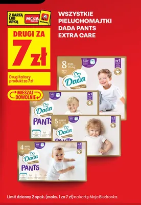 Pieluchomajtki Dada Pants Extra Care promocja w Biedronka