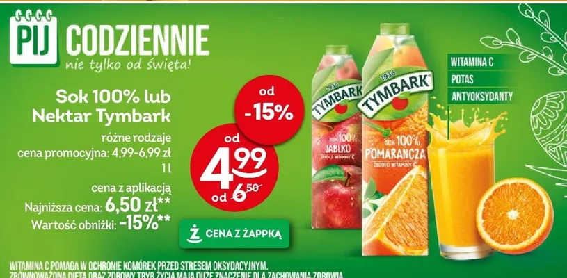 Sok 100% jabłko promocja w Żabka