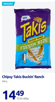 Chipsy Takis Buckin' Ranch promocja w Action