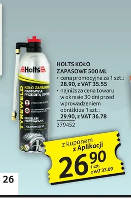 Koło zapasowe Holts promocja w Selgros