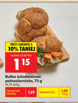 Bułka śniadaniowa pełnoziarnista promocja w Biedronka