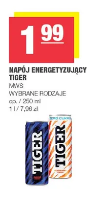 Napój energetyzujący Tiger promocja w SPAR