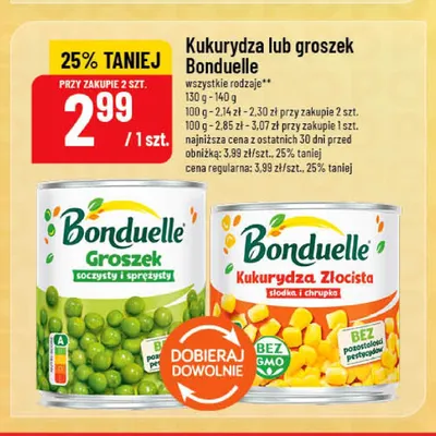Kukurydza Bonduelle promocja w POLOmarket