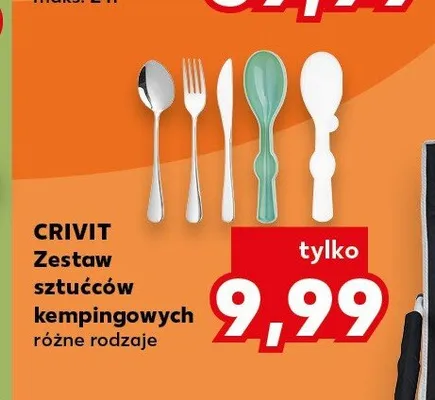 Zestaw sztućców kempingowych CRIVIT promocja w Kaufland