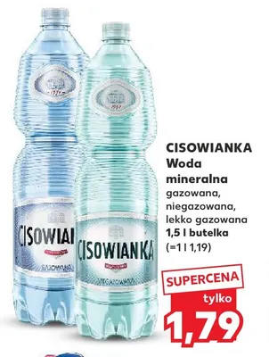 Woda mineralna gazowana Cisowianka promocja w Kaufland