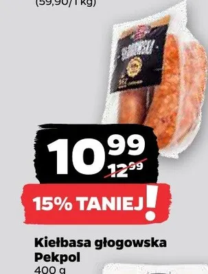 Kiełbasa głogowska Pekpol promocja w Netto