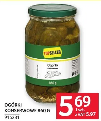 Ogórki konserwowe 860 g promocja w Selgros