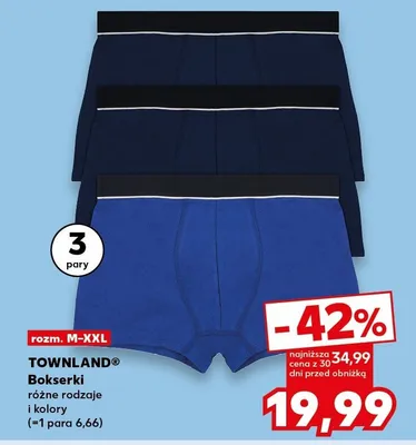 Bokserki różne rodzaje i kolory promocja w Kaufland
