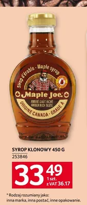 Syrop klonowy Maple Joe promocja w Selgros