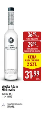 Wódka Adam Mickiewicz promocja w Aldi