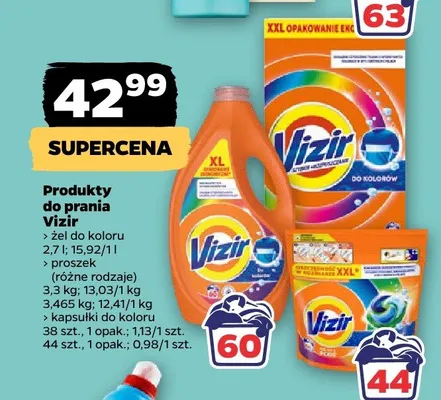 Kapsułki do prania do koloru Vizir promocja w Netto