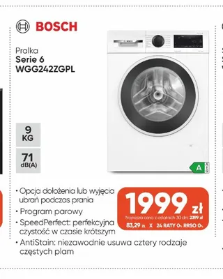 Pralka Bosch Serie 6 WGG242ZGPL promocja w Max Elektro