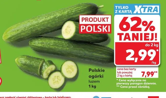 Polskie ogórki luzem promocja w Kaufland