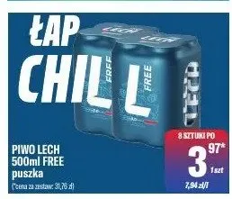 Piwo Lech 500ml FREE puszka promocja w Tomi Markt