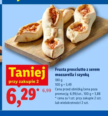Frusta prosciutto z serem mozzarella i szynką promocja w Lidl
