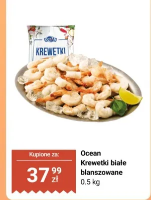 Krewetki białe blanszowane promocja w Dino
