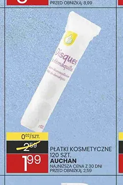 Płatki kosmetyczne Auchan promocja w Wafelek