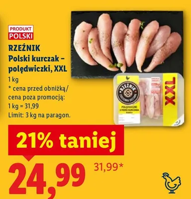 Kurczak - polędwiczki, XXL promocja w Lidl