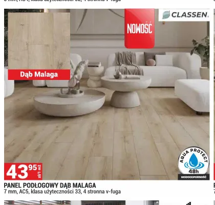 Panel podłogowy Dąb Malaga Classen promocja w Merkury Market