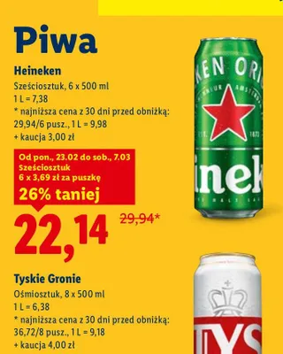 Piwo Gronie Ośmiosztuk promocja w Lidl