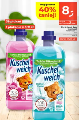 Płyn do płukania tkanin Kuschelweich Pink Kiss 38 płukań promocja w Dealz