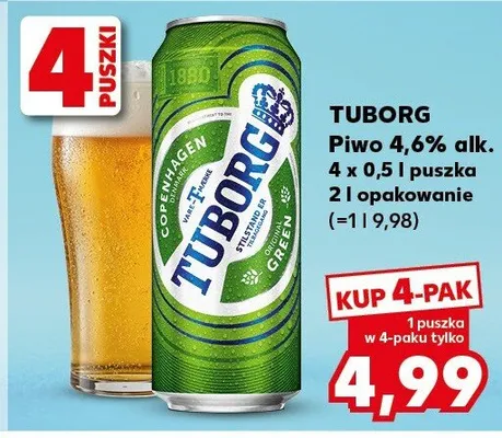 Piwo Tuborg promocja w Kaufland